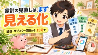 将来が何となく不安な人へ｜家計の見える化は15分から。貯金額は、まだ決めなくていい