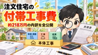 注文住宅の付帯工事費とは？約218万円の内訳を全公開｜本体工事との違いと、見積りの確認ポイント