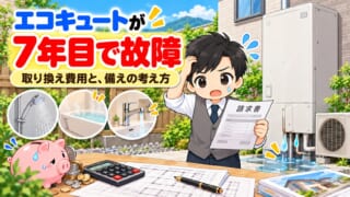 エコキュートが7年目で故障｜取り換え費用623,920円と、備えの考え方