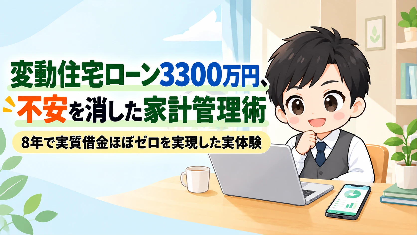 変動住宅ローン3300万円、不安を消した家計管理術｜8年で実質借金ほぼゼロを実現した実体験